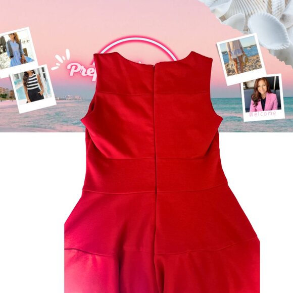 🔥 Banana Republic Red Fit & Flare Party Dress – Size 6P - Picture 7 of 7